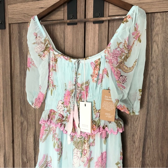 Hemant & Nandita Asia Plunged Midi Dress - Picture 4 of 13